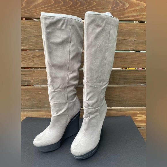 Michael Antonio Light Gray Neutral Knee High Boot - 9 - Picture 1 of 7
